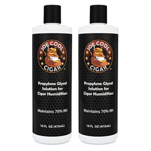 Propylene Glycol Humidor Solution for Cigar Humidifiers (16 oz Bottles) - 2 PACK - Joe Cool Cigar