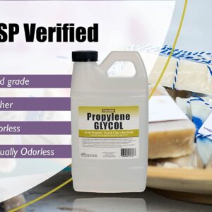Propylene Glycol - Half Gallon - USP Certified Food Grade - Highest Purity, Humectant, Fog Machine, Humidor & Antifreeze Solution, DIY, Kosher