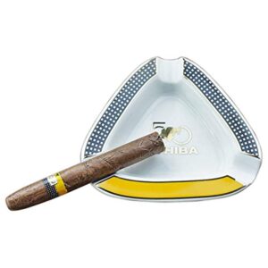 Cigar Ashtray Triangle - Large Outdoor Cigars Ashtray for Patio/Outside/Indoor Ashtray (White)