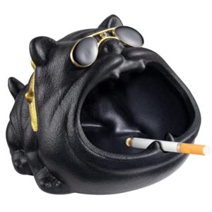 Cool Fancy Ashtrays of Black Bully Dog Design