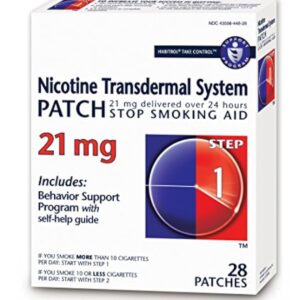 Habitrol Nicotine Transdermal System Patch | Stop Smoking Aid | Step 1 (21 mg) | 28 Patches (4 Week Kit)