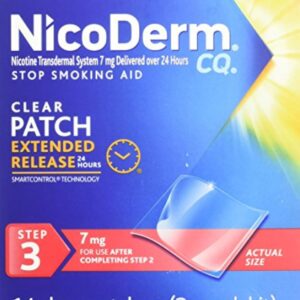 Nicoderm CQ Smoking Cessation Patch with 7mg 14 ct Step 3