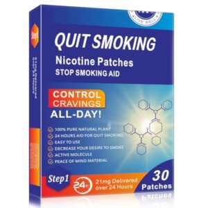 Nicotine Patches to Help Quit Smoking (Step1), 30 Patches, Help to Quit Smoking, Provides Nicotine Transdermal System in 24 Hours Per Patch