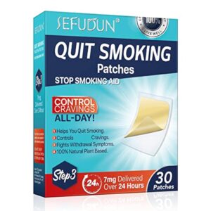 Quit Smoking Patches Step 3, Step 3 to Quit Smoking, 7mg Delivered Over 24 Hours, Smoking Aid to Help Quit Smoking 30 Patches.
