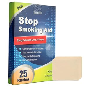 X5ive Smoking Aid Stop Smoking Patches, Step 1, Step 2, Step 3 Nicotine Patches [25 Patches], Easy and Effective Quit Smoking Stickers - Nicotine Transdermal System Patches to Stop Smoking