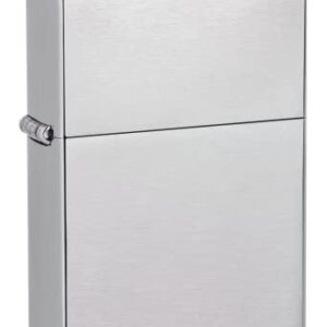 Zippo Classic Brushed Chrome Pocket Lighter - Windproof & Refillable Flip-Top Metal Lighter - Everyday Use Pocket Lighters - Luxury Lighters Made in USA