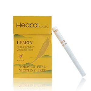 HEABAL Herbal Cigarettes - Nicotine Free & Tobacco Free 20/Pack (Lemon)
