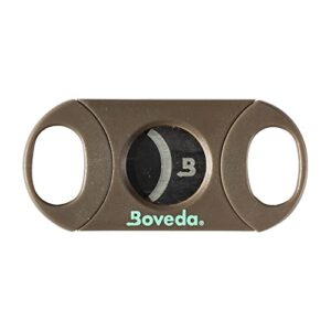 Boveda Cigar Cutter with Stainless Steel Double-Guillotine Blades and Large Finger Holes; Utility knife for Up to 64-Ring Gauge