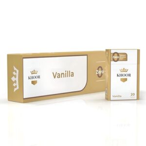 KHOOR Vanilla Herbal Cigarette Carton - Nicotine Free, Tobacco Free Option for Smokers Seeking a Smoother Alternative - 10 Packs