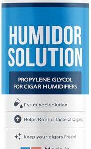 Essential Values Cigar Humidor Solution (1 Pack) 32oz Propylene Glycol Solution (PG Solution) For Humidifiers. Humidor Accessories and Supplies