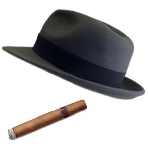 Dexspoeny Fedora Hat and Cigar Window Decal, Funny Hat and Cigar Window Sticker, Waterproof Hat and Cigar Stickers for Trucks, Van, Suvs, Decoration for Automotive Side Window, Car Decals for Men