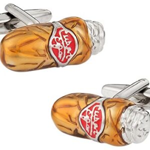 Cuff-Daddy Cuban Cigar Cufflinks Business Attire Anniversaries Boyfriend Birthdays Cufflinks Ideas Mens Cuff Link Dress Shirt Storage Travel Fantastic Idea with Presentation Jewelry Box