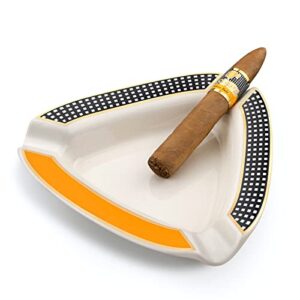 Cigar Ashtray - Premium Triangle Design for Indoor/Outdoor Use, Large Capacity, Elegant Rest for Cigar Lovers, Perfect for Patio, Home, or Office