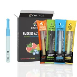 Cigtrus Quit Smoking Aid – Natural Smokeless Inhaler – Non-Electric, Nicotine-Free & Travel-Safe – Replace The Vape – 4-Flavor Variety Pack