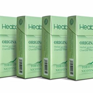 HEABAL Herbal Cigarettes - Tobacco Free, Nicotine Free - Original (4 Packs)