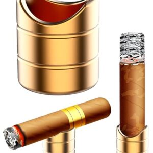 Eddyrise Luxury Metal Cigar Holder, Vertical Long Ash Holder & Horizontal Rest, Fits 36-58 Ring Gauge, Essential Cigar Holder Crafted for Steady Balance and Unwavering Hold, Compact & Elegant Design (Holder)
