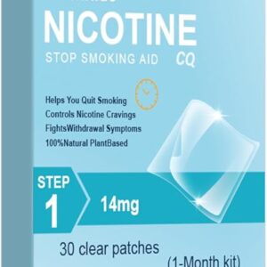 Nicotine Patches, Nicotine Patches 14 mg, Organic Nicotine Patches, Nicotine Patches to Quit Smoking, Organic Nicotine Patches, Each Patch Provides a 24-Hour Nicotine Transdermal System, 30 Coun (1)