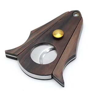 G GALINER Cigar Cutter Lock System Wood Stainless Steel Double Cut Blade Cigar Guillotine Cutter in Gift Box