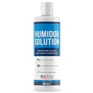 Essential Values Cigar Humidor Solution - 16oz Propylene Glycol Solution (PG) For Humidifiers - Cigar Juice - Humidor Liquid Accessories and Supplies