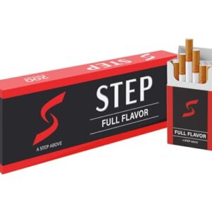 STEP Full Flavor Red Herbal Cigarettes - Full Carton - Great Taste! (10 Boxes = 200ct)