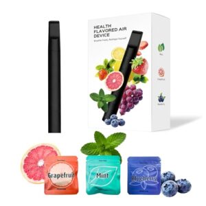 Natural Herbal Air Stick, Replace Bad Habit Air Device with 3 Flavors Cores, Air Diffuser Smokeless Inhaler with Mint, Blueberry & Grapefruit Flavor Packs