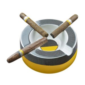 Cigar Ashtray Big Ashtrays for 8" Round Cigarettes Large Rest Outdoor Cigars Ashtray for Patio/Outside/Indoor Gifts for Men