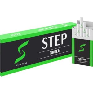 STEP Menthol Cool Green Herbal Cigarettes - Full Carton - Tobacco & Nicotine Free - Tastes Like a Real Cigarette (10 Boxes = 200ct)