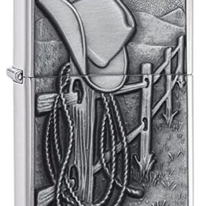 Personalized Cowboy Emblem Lighter Zippo Windproof - Free Engraving - Christmas, Halloween & Valentines Day Gift