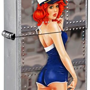 Zippo Lighter, Bomber Artwork, Pin-Up Girl - Street Chrome 80974