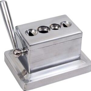 The Big Easy Tobacco Co., Quad Table Cigar Cutter, Brushed Finish, For 52 and 60 Ring Gauge