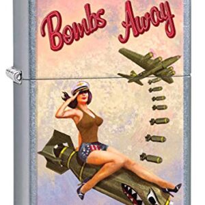 Zippo Lighter: Bombs Away, Pin-up Girl - Street Chrome 80778