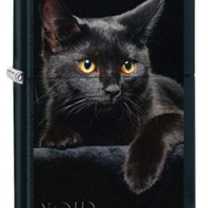 Zippo Lighter: Black Cat - Black Matte 76491