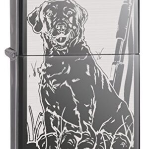 Zippo Lighter: Hunting Dog with Ducks - Black Ice 78807