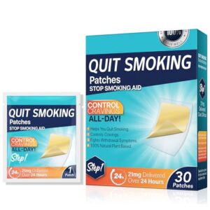 SOCATFOT Stop Aid, Step 1, 30 Patches,21mg,Helping Quit Patch, Stop Patches (Step 1 / 21mg)