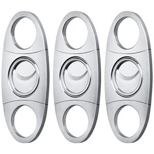 Cigar Cutter Guillotine, Stainless Steel Double Blade Cigar Clippers, 3 Packs Birthday Gift for Men