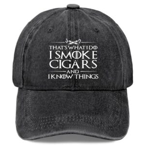 That's What I Do I Smoke Cigars and I Knows Things Hat for Mens Low