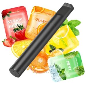 Herbal Diffuser Replace Bad Habit Stick – NeoBreath Daily Air Refresh Deviece for Quit Smoking & Stress Relief | 4 Flavor Variety with Natural Plant Essence | Sleek & Gift-Ready Design (black)