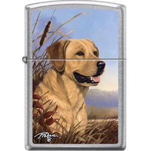 Zippo Lighter -for Linda Picken Dog Labrador Painting Street Chrome Windproof Lighter #Z5361