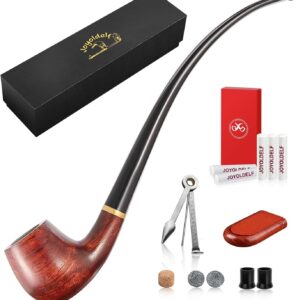 Handcrafted Churchwarden Tobacco Pipe – Long Stem Rosewood Smoking Pipe