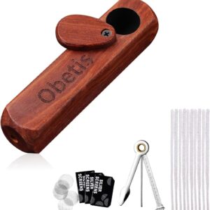 Rosewood Tobacco Pipe Set for Men – Compact Smoking Pipe Accessories Gift Kit