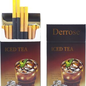 Derrose Iced Tea Herbal Sticks – Nicotine & Tobacco Free Herbal Cigarettes (2 Packs – 40 Sticks)