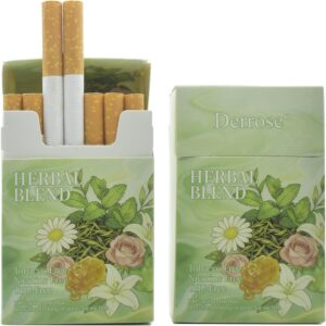 Derrose Herbal Blend Herbal Sticks – Nicotine & Tobacco Free Herbal Cigarettes (2 Packs – 40 Sticks)