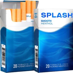 Splash Menthol Herbal Cigarettes – Tobacco & Nicotine Free Herbal Smokes