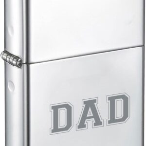 Zippo Polished Chrome Lighter with Custom Engraving Design